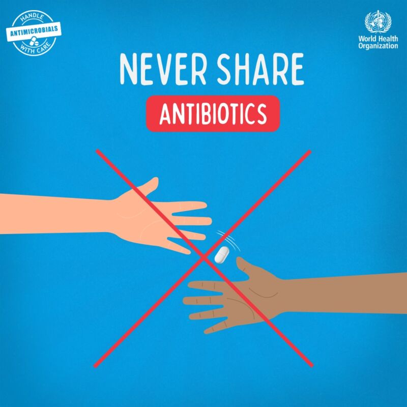 Image for the Tweet beginning: Remember: only take #antibiotics 💊